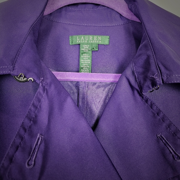 Lauren Ralph Lauren Purple Short Peacoat Jacket - Picture 2 of 7